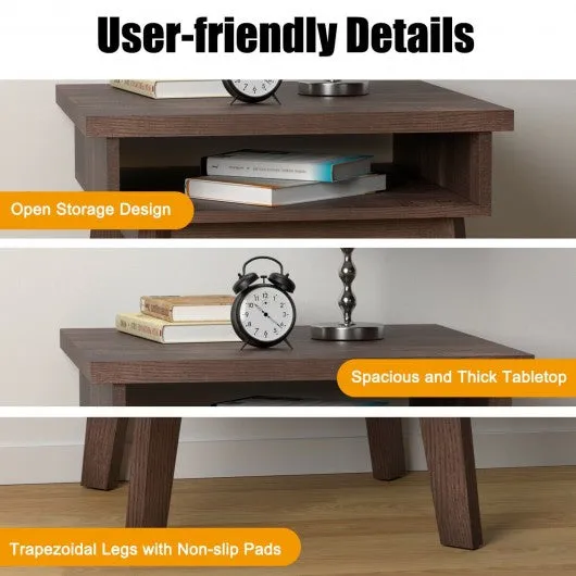 2-Tier Nightstand Space-Saving Side Sofa End Table