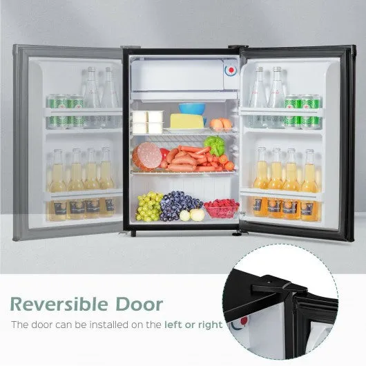 2.5 Cu Ft Compact Single Door Refrigerator with Freezer-Black