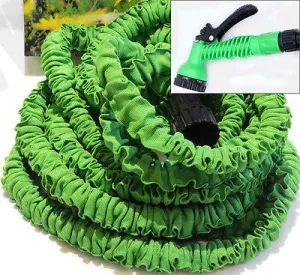 50 Foot Expanding Shrinking Retracting Water Watering Garden Hose with Nozzle