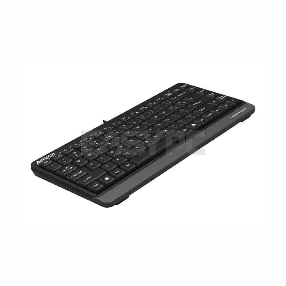 A4tech FKS11 Natural A Compact Keyboard Black/grey High-Elasticity Silicon Comfort Roundedge Keycaps