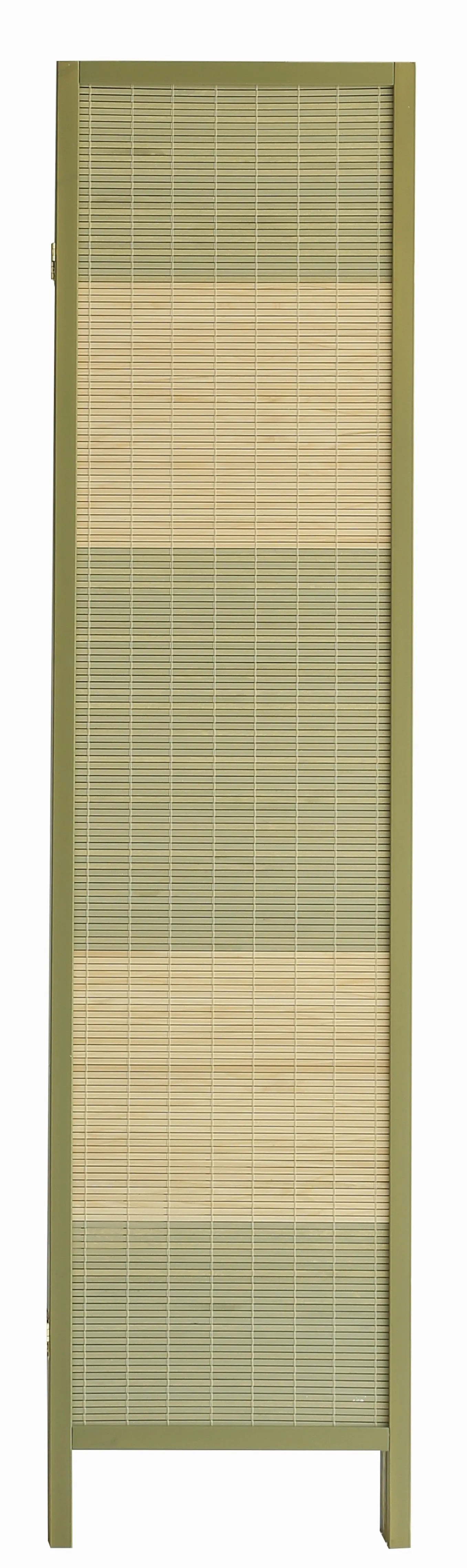 AFT-Woven Wooden Room Divider and Folding Privacy Screen 4 Panel Foldable 2310-4 Olive