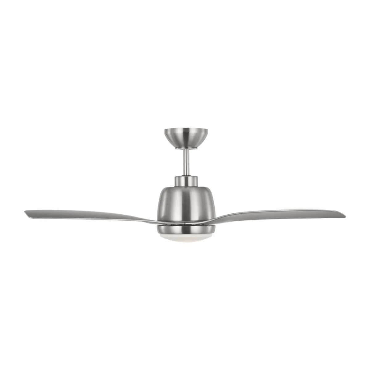 Avila 44 Inch Brushed Steel Damp Rated LED Ceiling Fan with Remote