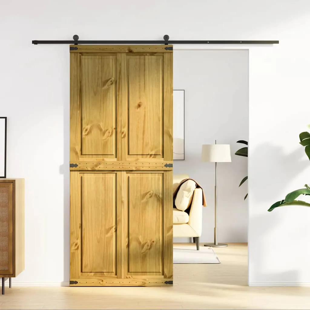 Barn Door CORONA 90x210 cm Solid Wood Pine