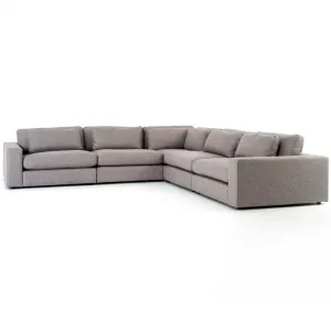 Bloor 5 Piece Sectional, Chess Pewter