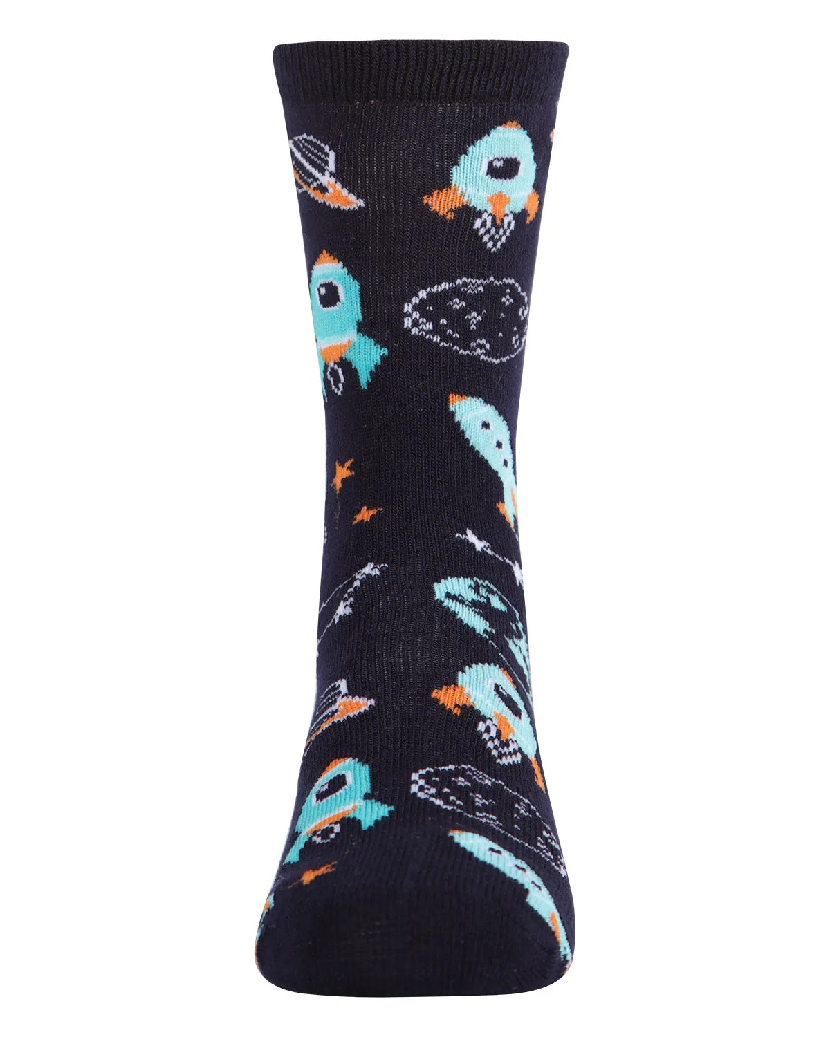 Boys' Rocket Ship Rayon from Bamboo Crew Socks