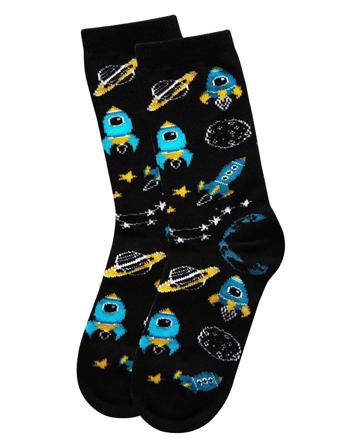 Boys' Rocket Ship Rayon from Bamboo Crew Socks