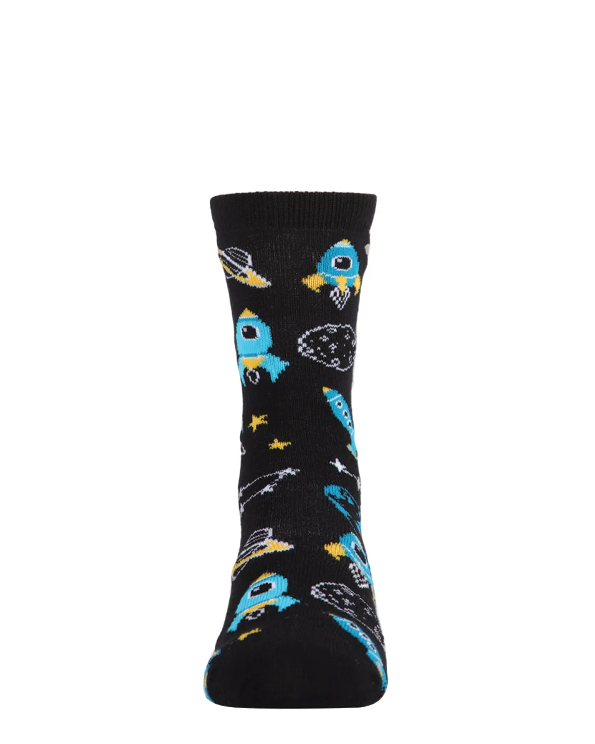 Boys' Rocket Ship Rayon from Bamboo Crew Socks