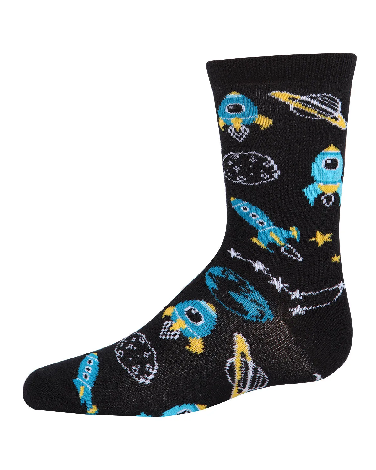 Boys' Rocket Ship Rayon from Bamboo Crew Socks