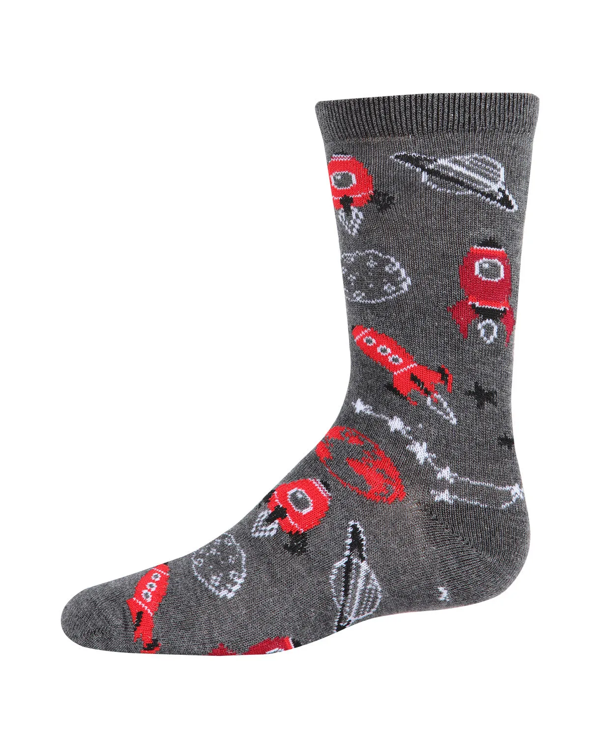 Boys' Rocket Ship Rayon from Bamboo Crew Socks