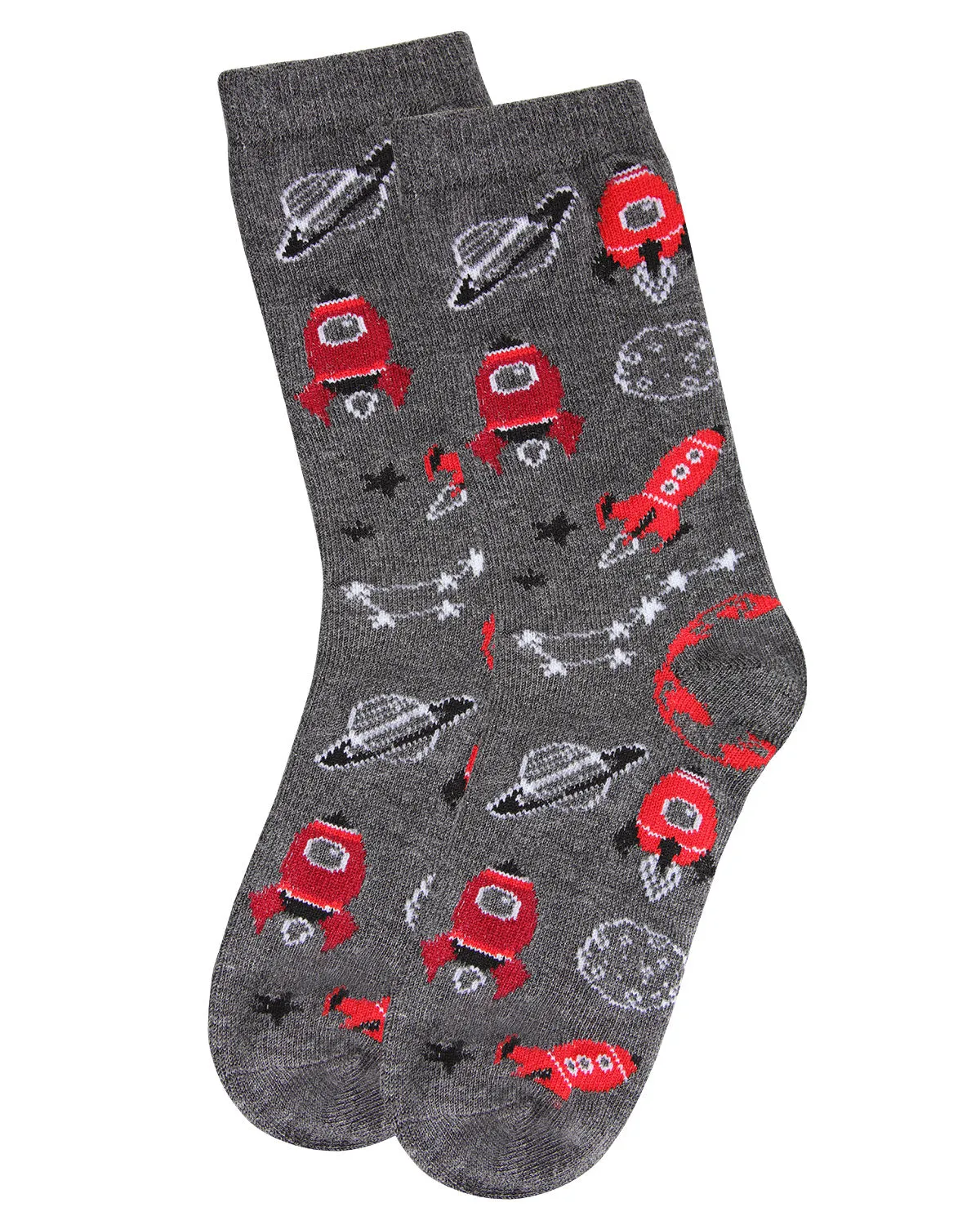 Boys' Rocket Ship Rayon from Bamboo Crew Socks