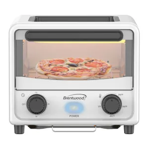 Brentwood TS-3430W 3 Liter Mini Toaster Oven, White