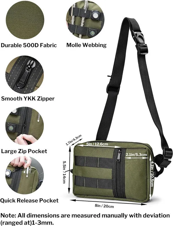 CHW2 EDC Organizer Pouch with Strap, EDC Admin Pouch for Men