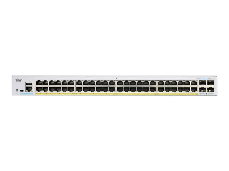 Cisco Business 350 Series Cbs350-48Fp-4X - Switch - L3 - Managed - 48 X 10/100/1000 (Poe )   4 X 10 Gigabit Sfp  - Rack-