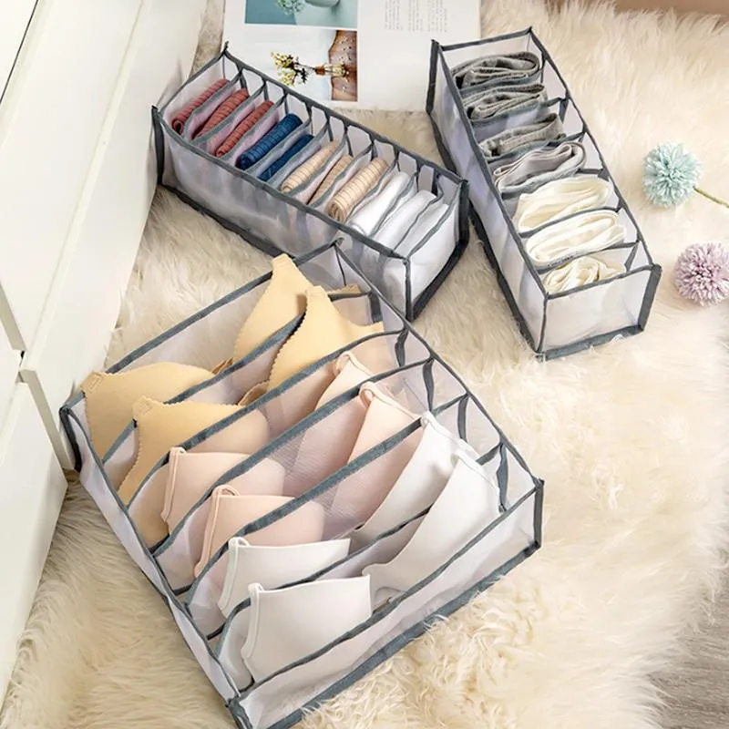 Collapsible Storage Box with 6 Compartment Dividers