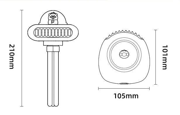 CYKE Space Capsule Stroller Fan Strong Wind Hand-held Electric Fan Usb Outdoor Portable Octopus Fan