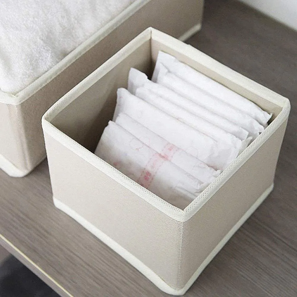 DIOMMELL 6 Pack Foldable Cloth Storage Box Closet Dresser Drawer Organizer Fabric Baskets Bins Containers Divider with Drawers for Clothes, Underwear, Bras, Socks, Lingerie, Clothing