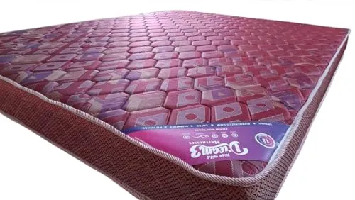 DREAM3 Mattress with Ultra-Soft | Comfortable, Breathable & Durable | Ideal for Home & Hotel Use | Stylish Design Mattress_Diwan Size(72 x 30-5 Inch)_HR Foam_Maroon_Jaquard Fabric