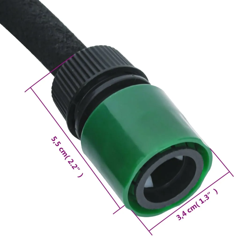 Efficient Irrigation with vidaXL 50m Garden Soaker Hose - Durable Black Rubber for Home & Commercial Use