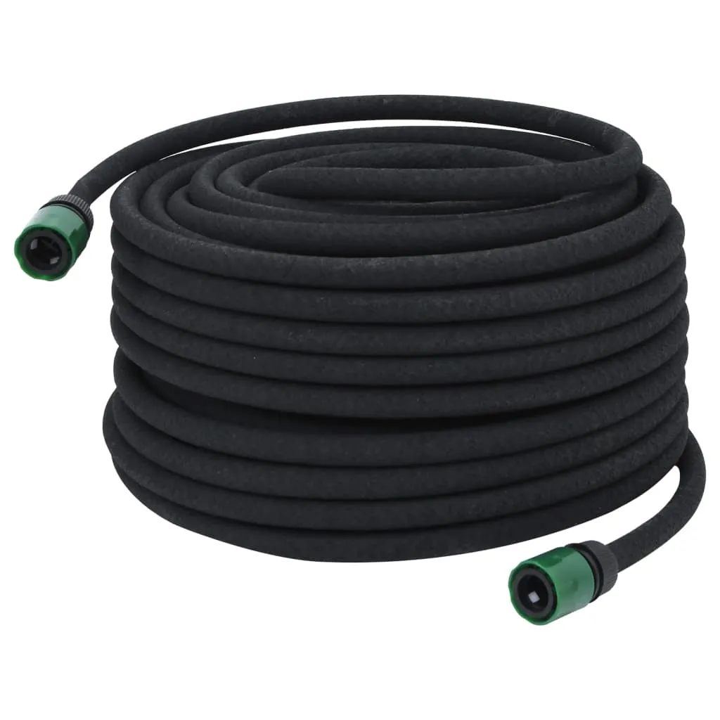 Efficient Irrigation with vidaXL 50m Garden Soaker Hose - Durable Black Rubber for Home & Commercial Use