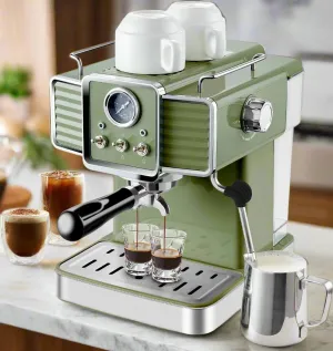 Espresso Machine with Steam Wand:15 Bar