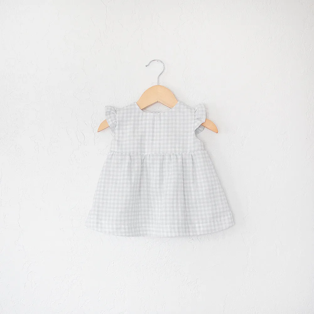 Flutter Tunic | Mist Gingham