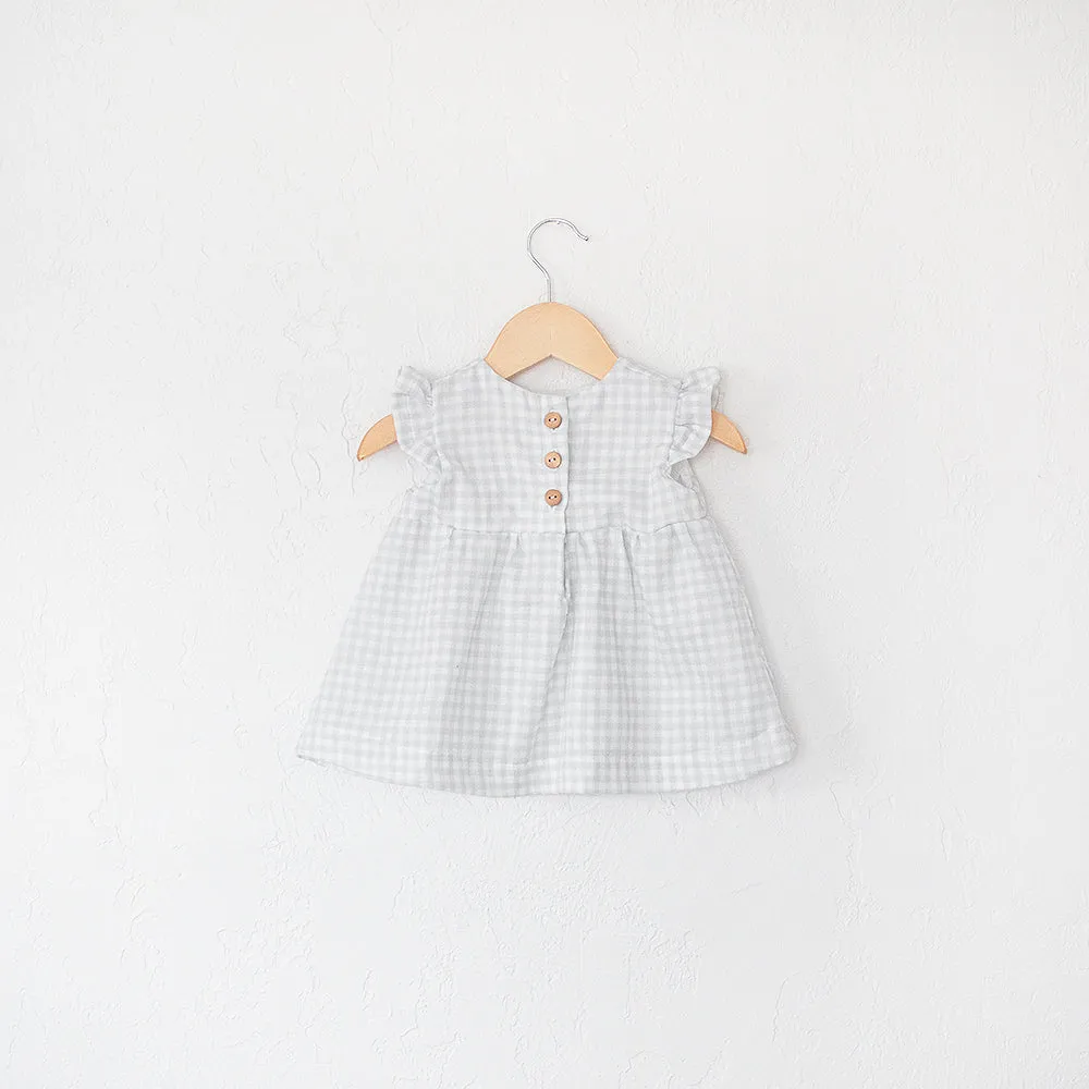 Flutter Tunic | Mist Gingham