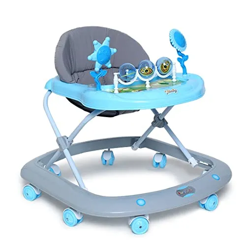 Funride Baby Walker 9 Months   Herby Foldable Activity Walker with Adjustable Height for Boys and Girls