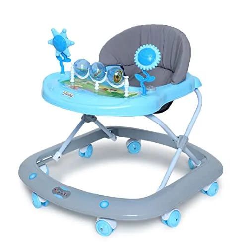 Funride Baby Walker 9 Months   Herby Foldable Activity Walker with Adjustable Height for Boys and Girls