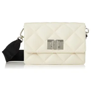 Furla 1927 Soft Mini Crossbody Bag - White Cotton Nero