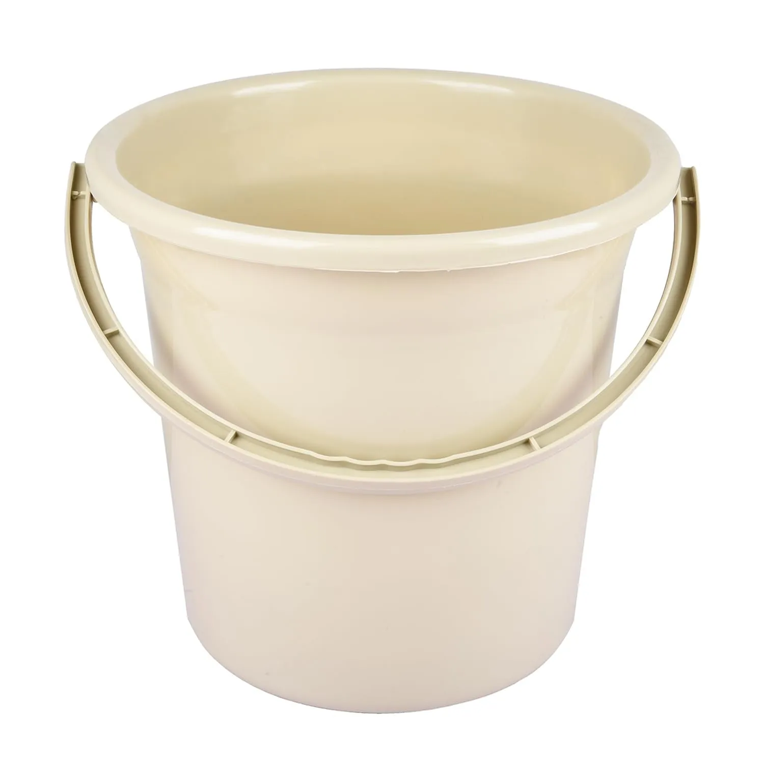 Heart Home Bucket | Plastic Bucket for Bathroom | Strong Bathroom Bucket | Bucket for Bathing | Water Storage Bucket | Bathroom Bucket | Plain Bucket | 18 LTR | Beige