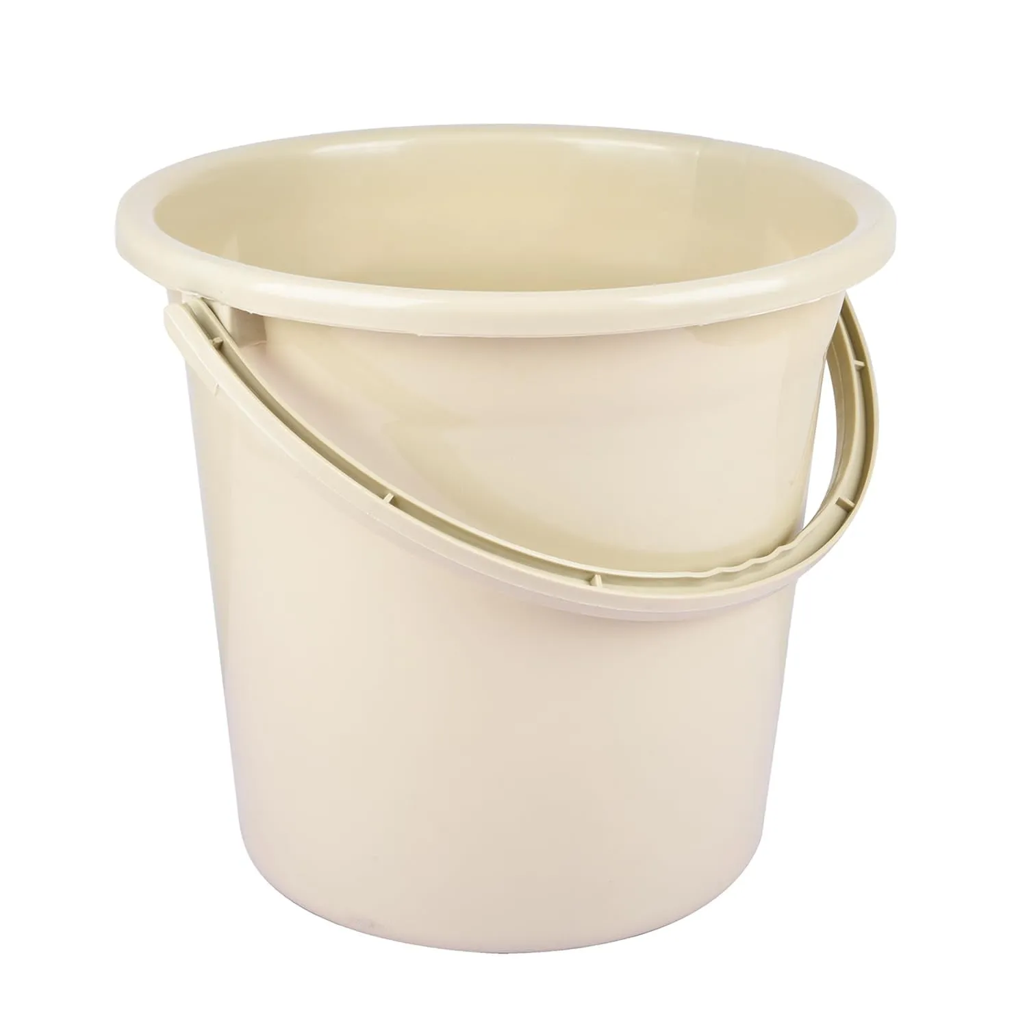 Heart Home Bucket | Plastic Bucket for Bathroom | Strong Bathroom Bucket | Bucket for Bathing | Water Storage Bucket | Bathroom Bucket | Plain Bucket | 18 LTR | Beige