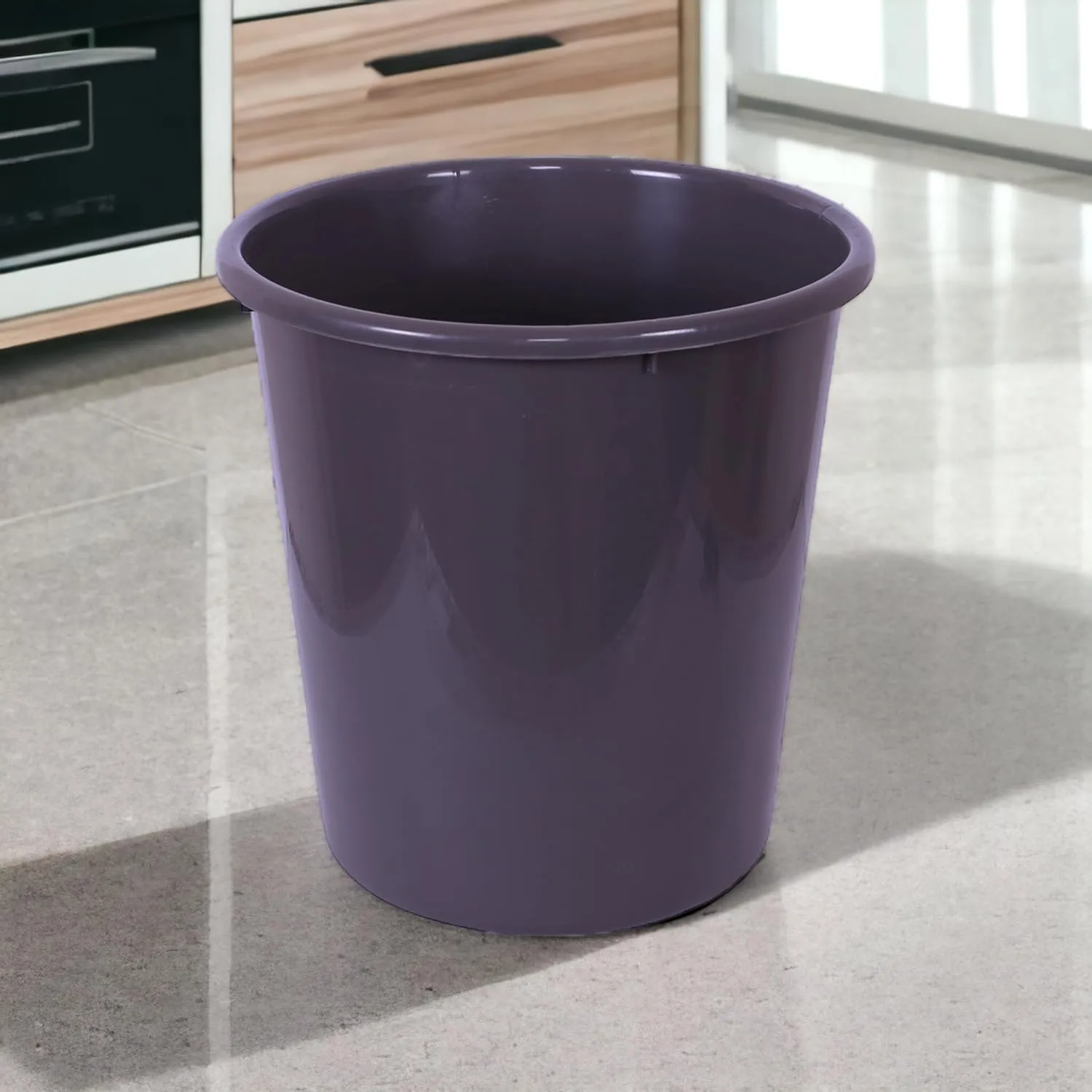 Heart Home Dustbin | Open Dustbin | Plastic Garbage Dustbin | Dustbin For Kitchen | Dustbin For Bathroom | Office Dustbin | Plain Sada Dustbin | 13 LTR | Pack of 2 | Gray