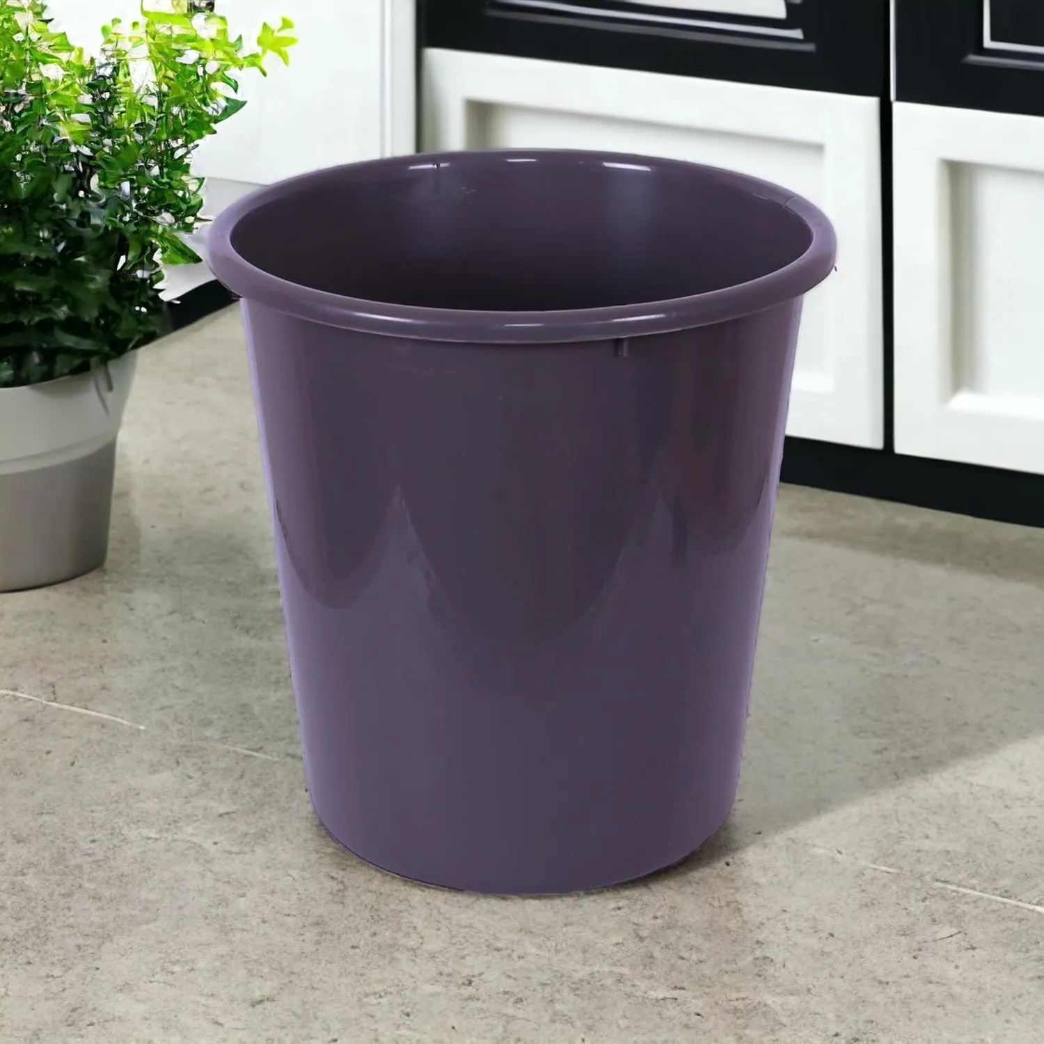 Heart Home Dustbin | Open Dustbin | Plastic Garbage Dustbin | Dustbin For Kitchen | Dustbin For Bathroom | Office Dustbin | Plain Sada Dustbin | 13 LTR | Pack of 2 | Gray