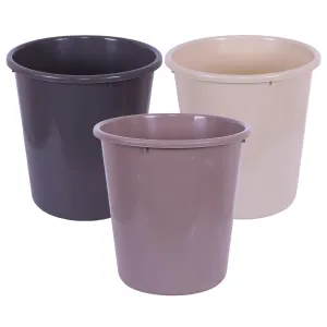 Heart Home Dustbin | Open Dustbin | Plastic Garbage Dustbin | Dustbin For Kitchen | Dustbin For Bathroom | Office Dustbin | Plain Sada Dustbin | 13 LTR | Pack of 3 | Multi