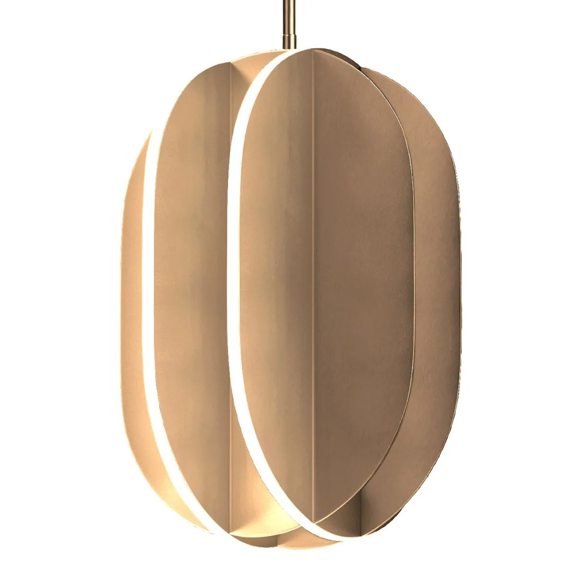 Interval 10 in. LED Pendant Light Satin Brass Finish