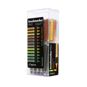 Karin Brushmarker Pro 12 pack  Sun And Tree Colours