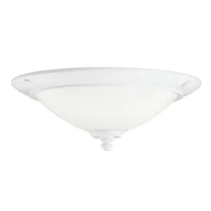 Kichler Lighting 380107 WH Two Light Energy Saving Fluorescent Ceiling Fan Light Kit in White Finish