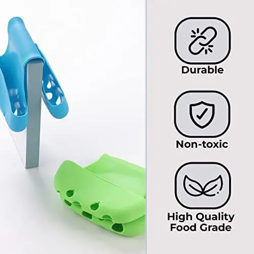 Kuber Industries Double Sided Kitchen & Bathroom Shelf|Food Grade Silicone|Convenient Hanging Design|Non-Toxic & Odor-Less|Flexible & Portable|Drainage Holes|A1901|Pack of 2|Multicolor