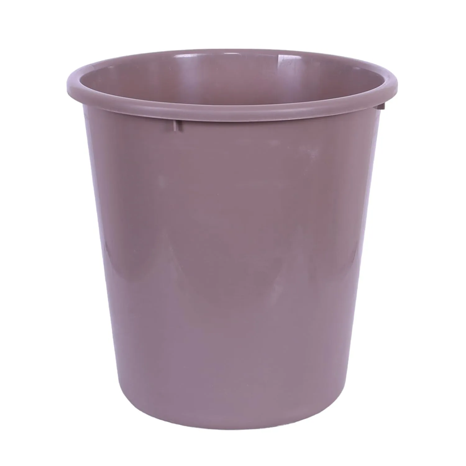 Kuber Industries Dustbin | Open Dustbin | Plastic Garbage Dustbin | Dustbin For Kitchen | Dustbin For Bathroom | Office Dustbin | Plain Sada Dustbin | 7 LTR | 066 | Brown