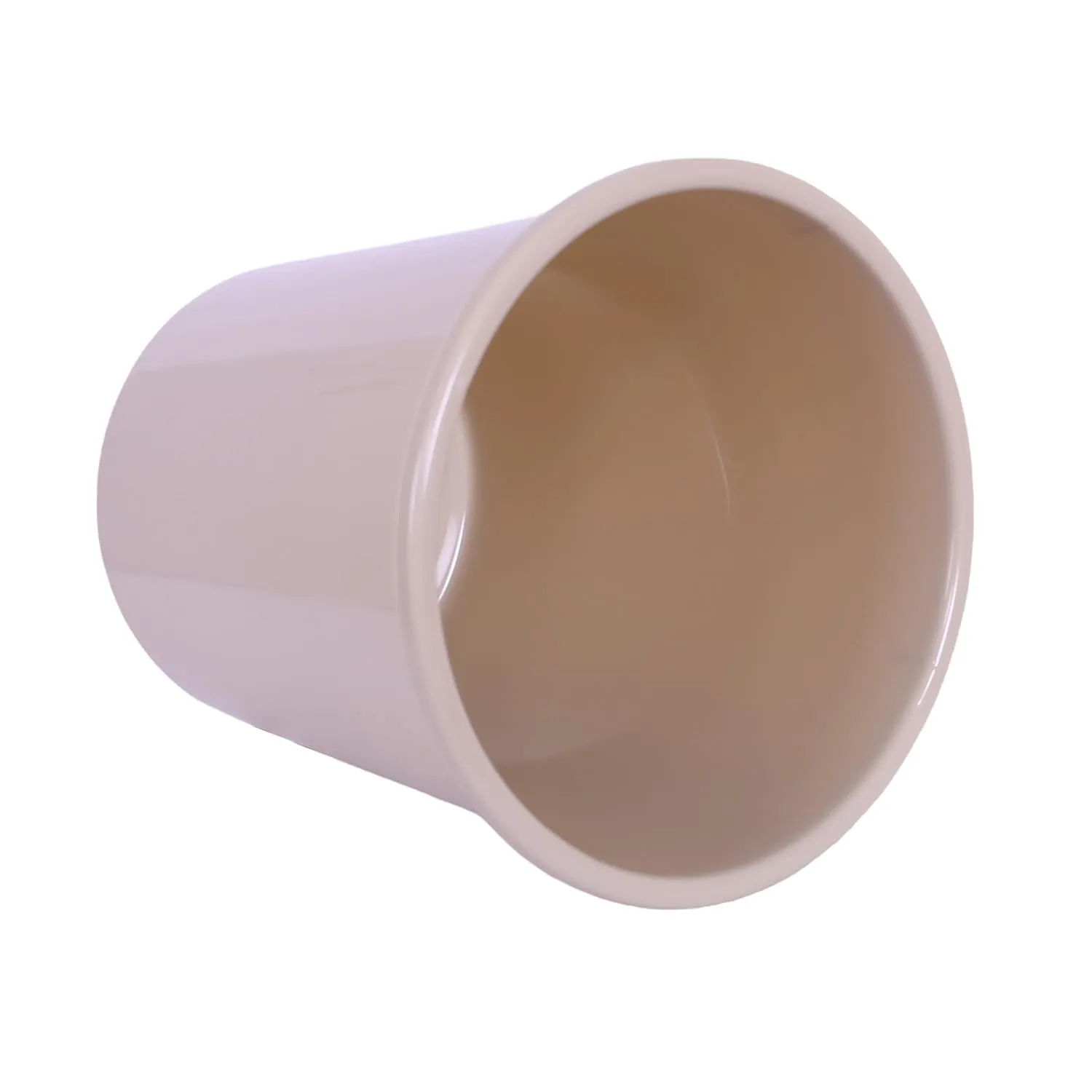 Kuber Industries Dustbin | Open Dustbin | Plastic Garbage Dustbin | Dustbin For Kitchen | Dustbin For Bathroom | Office Dustbin | Plain Sada Dustbin | 7 LTR | 066 | Pack of 2 | Beige