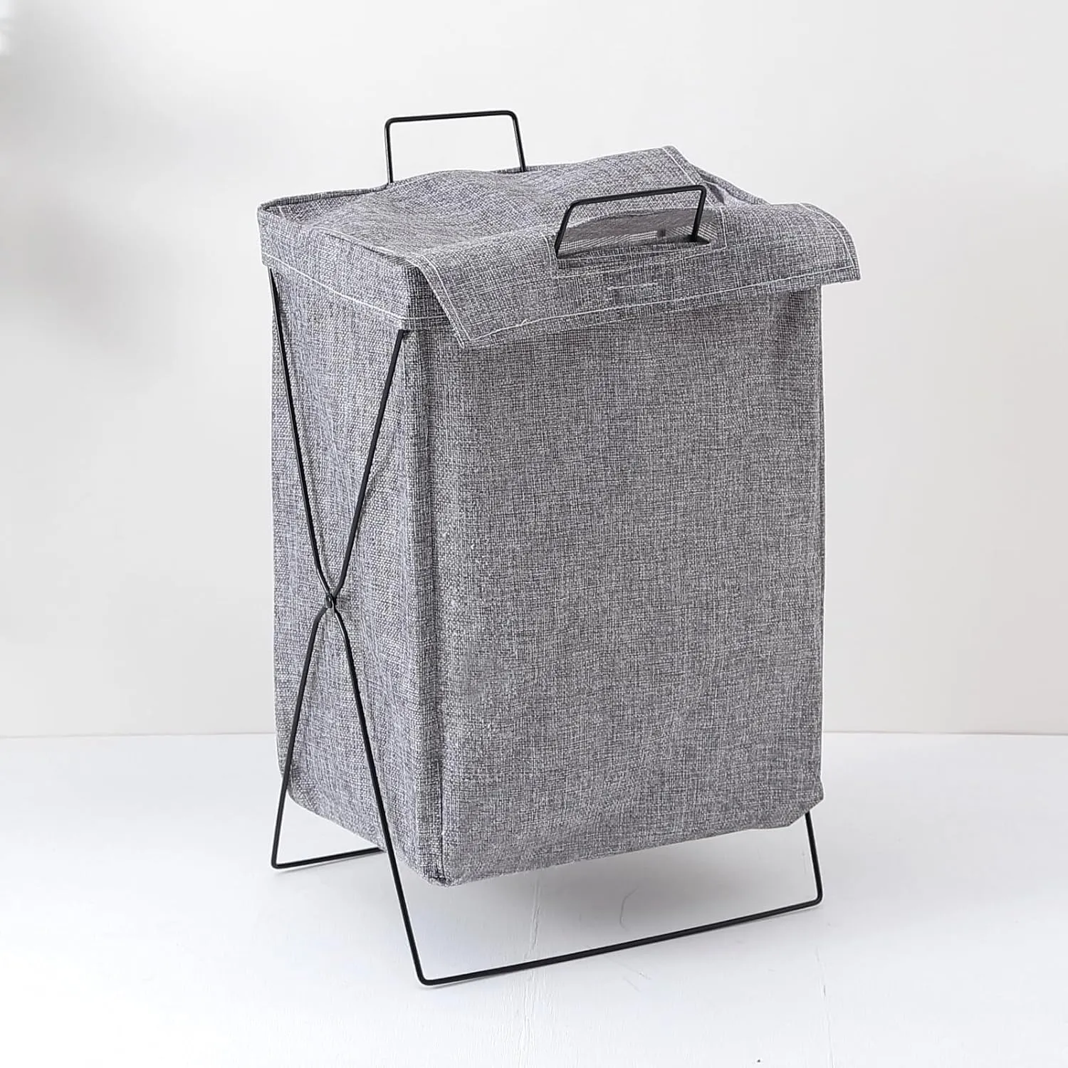 Kuber Industries Laundry Basket For Clothes|Foldable Laundry Hamper|Basket For Toys, Dirty clothes, Storage "40 LTR"-Pack of 5 (Grey)