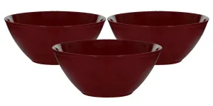 Kuber Industries Plastic Microwave Safe Unbreakable Mixing Bowl/Salad/Dining Table/Kitchen Plastic Bowl Set, 1000 Ml (Set of 3) Brown-KUBMART15653 (KUBMART015653)