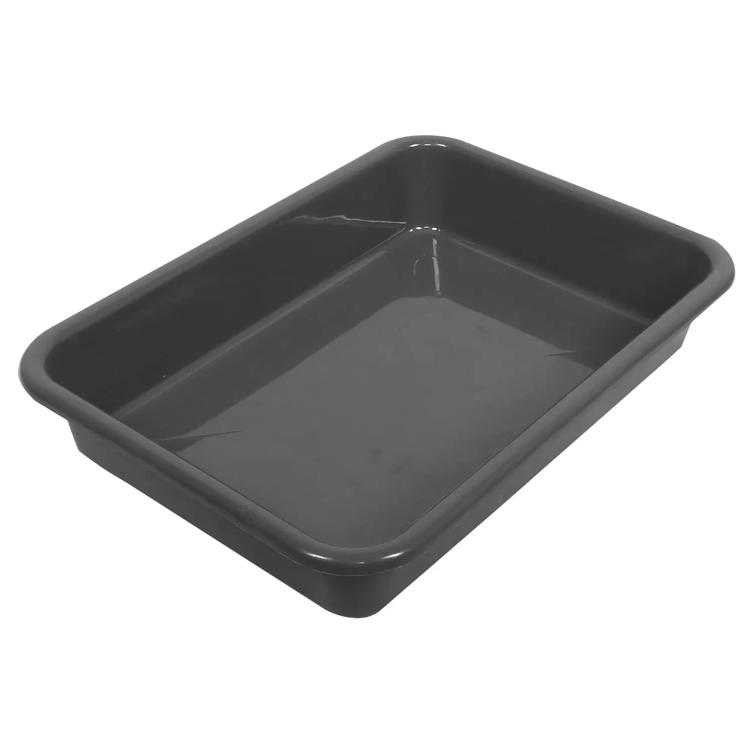 Kuber Industries Storage Tray|Versatile Plastic Storage Organizer|Rectangular Tray for Kitchen Storage|Storage Tray for office|Exel Tray 555 (Gray)