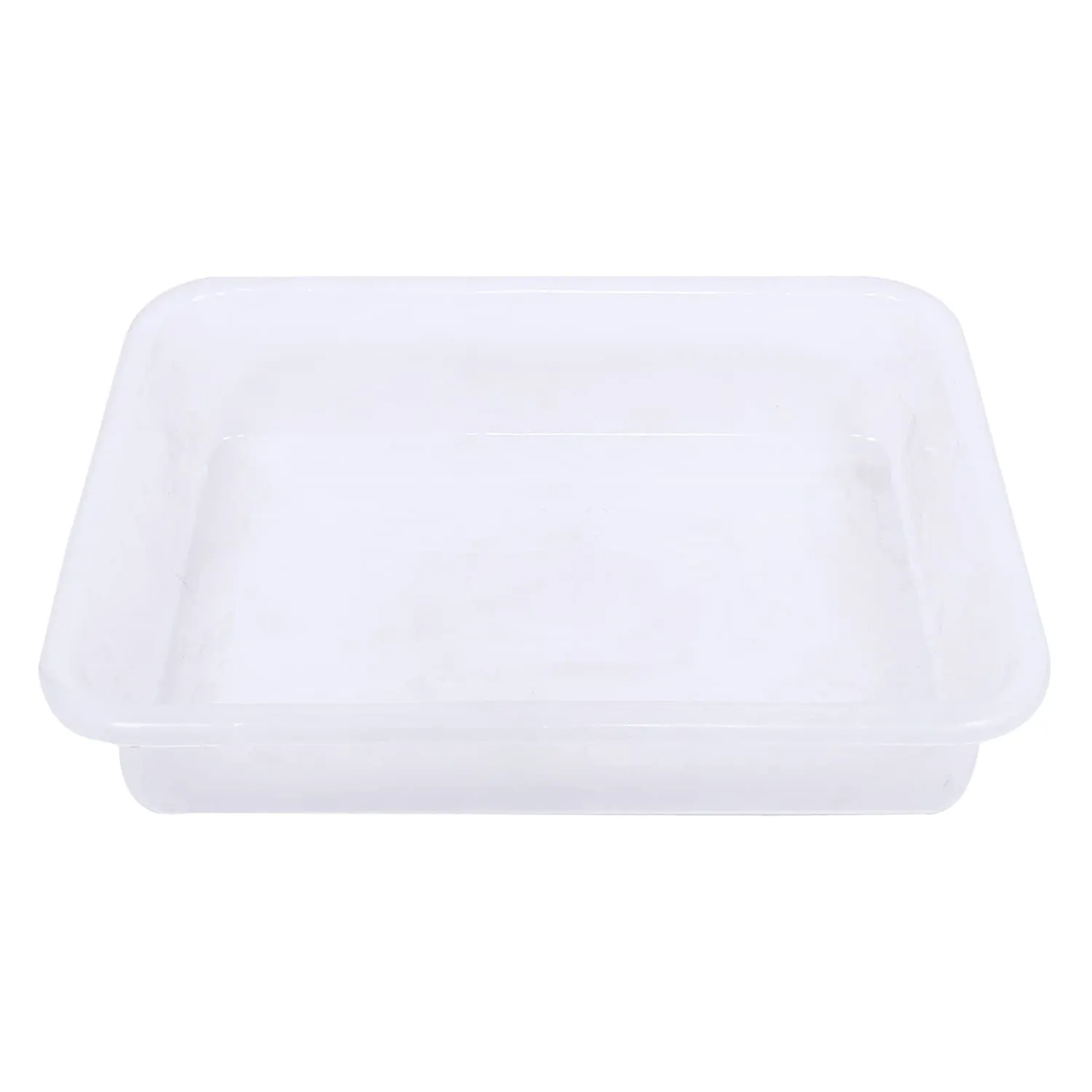 Kuber Industries Storage Tray|Versatile Plastic Storage Organizer|Rectangular Tray for Kitchen Storage|Storage Tray for office|Exel Tray 555|Pack of 3 (Transparent)