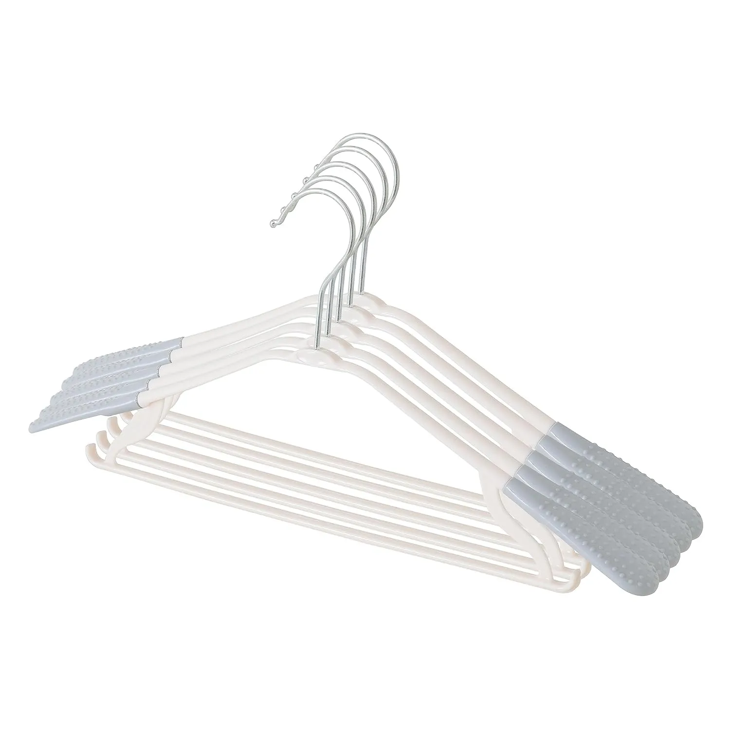 Kuber IndustriesPP Cloth Hanger Set of 25 with Zinc Plated Steel Hook (Grey)