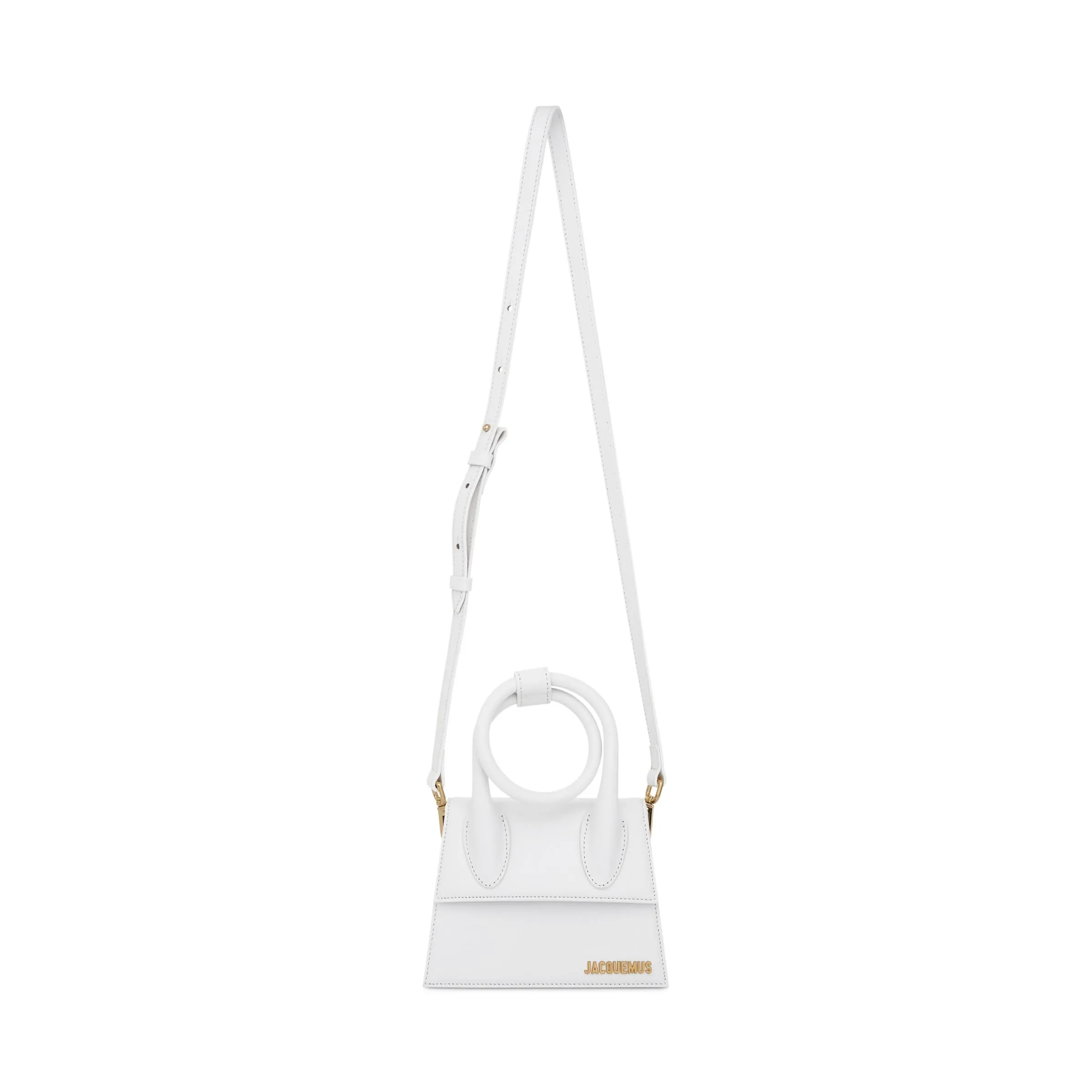 Le Chiquito Noeud Leather Bag in White