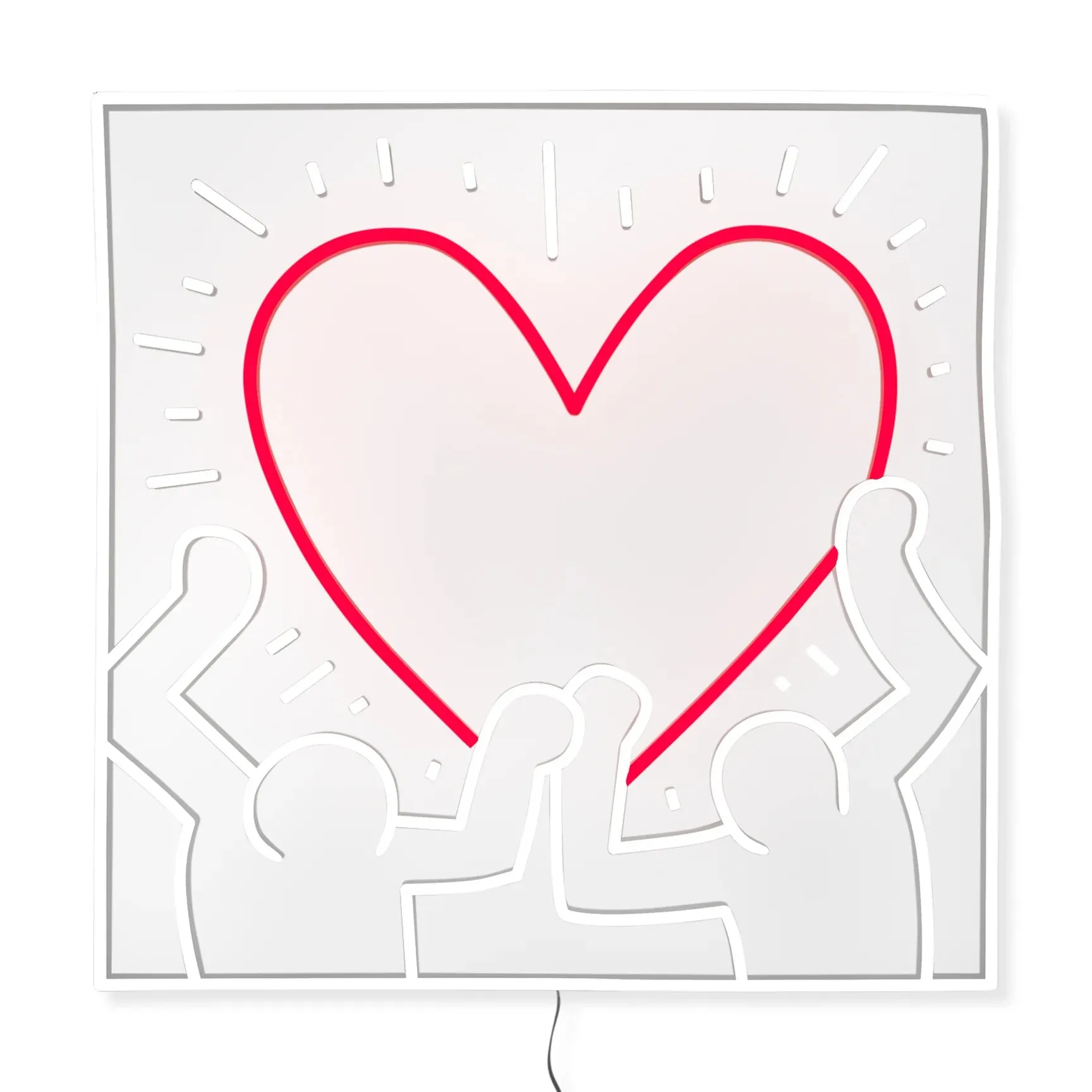 LED Neon Art Work Keith Haring Radiant Heart