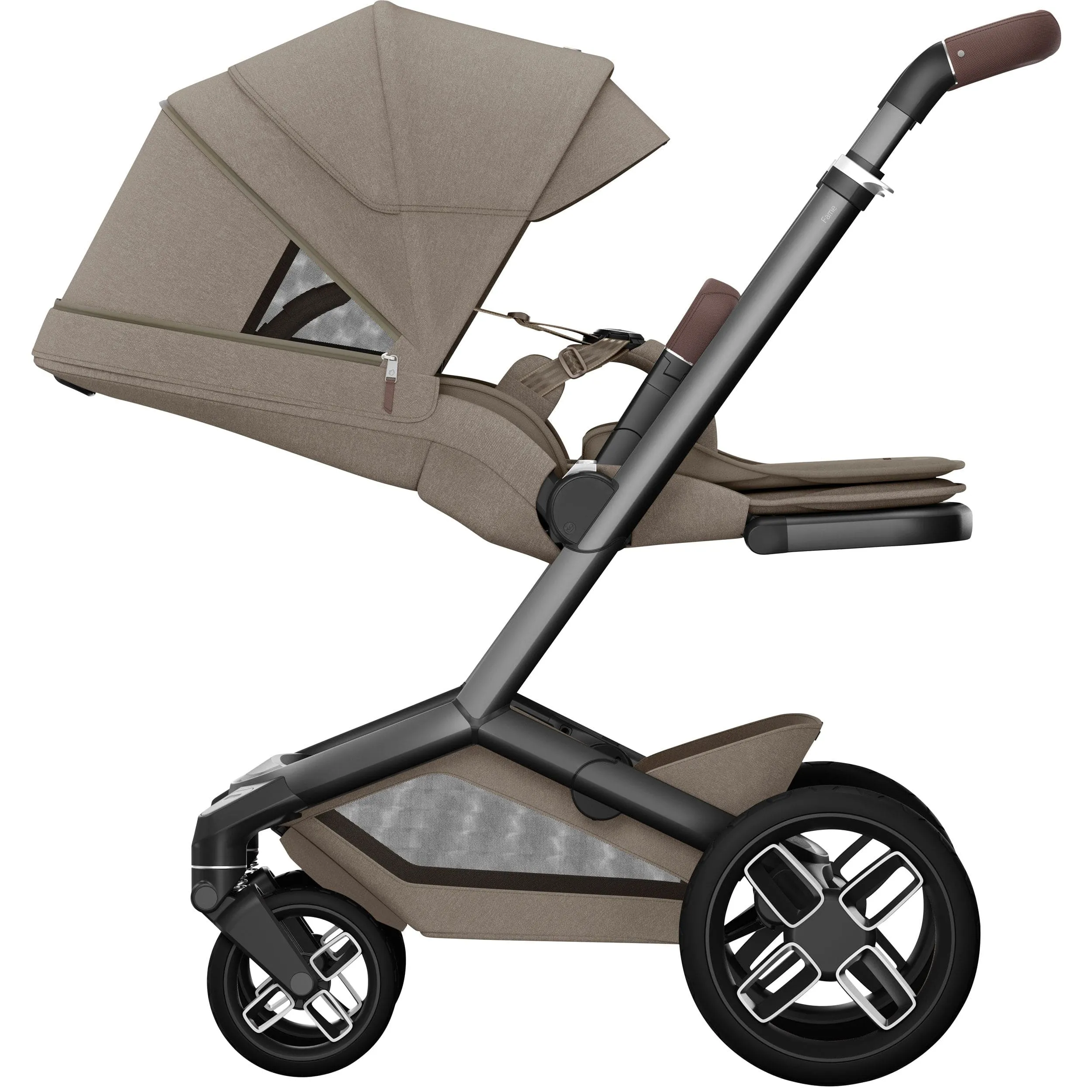 Maxi-Cosi FAME 9 Piece Premium Bundle in Twillic Truffle (Black Wheels)