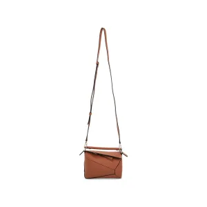 Mini Puzzle Edge Bag in Tan