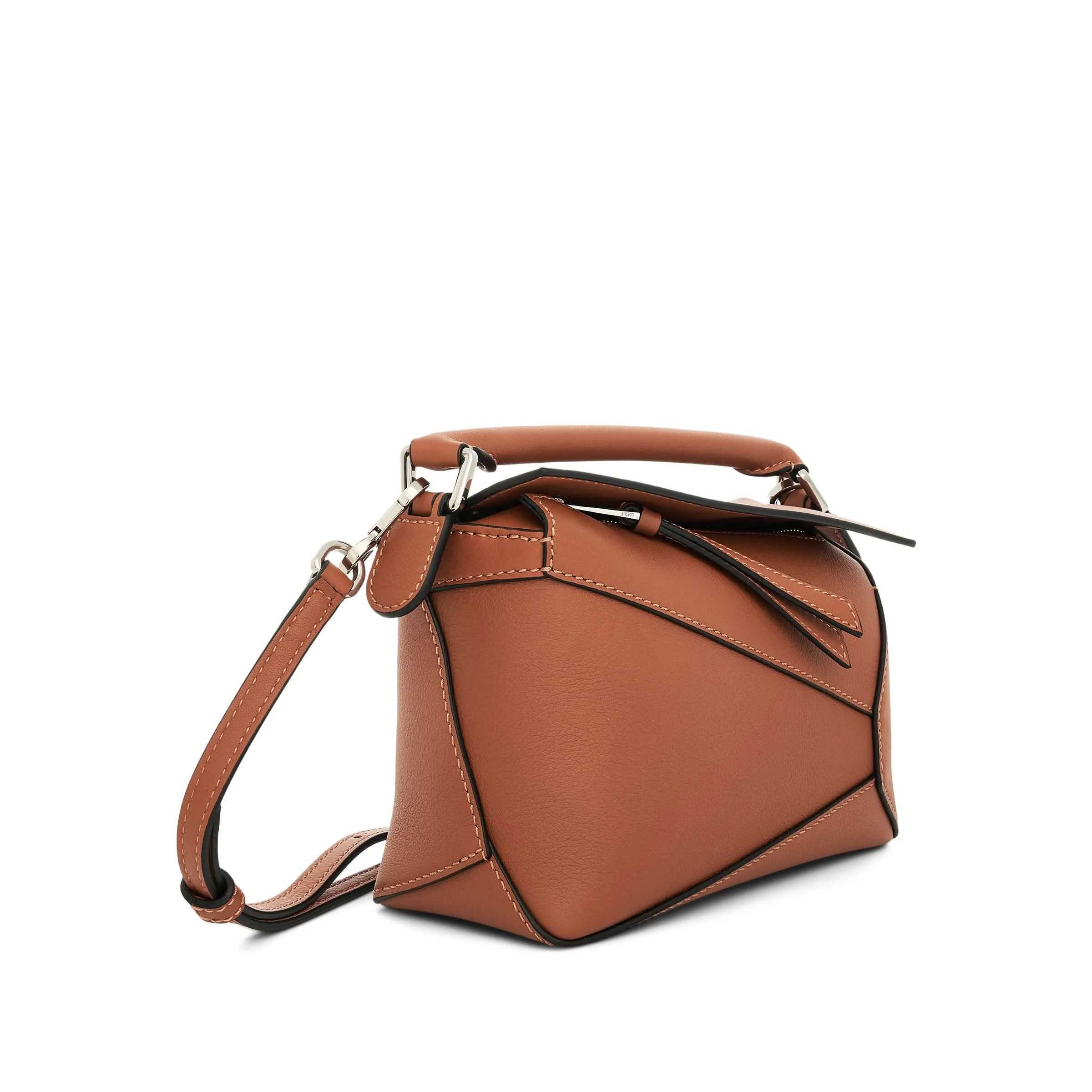 Mini Puzzle Edge Bag in Tan